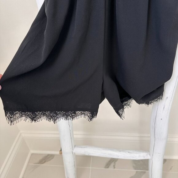 Francesca's Miami Black Lace Shorts Romper Sz XS - Picture 3 of 13
